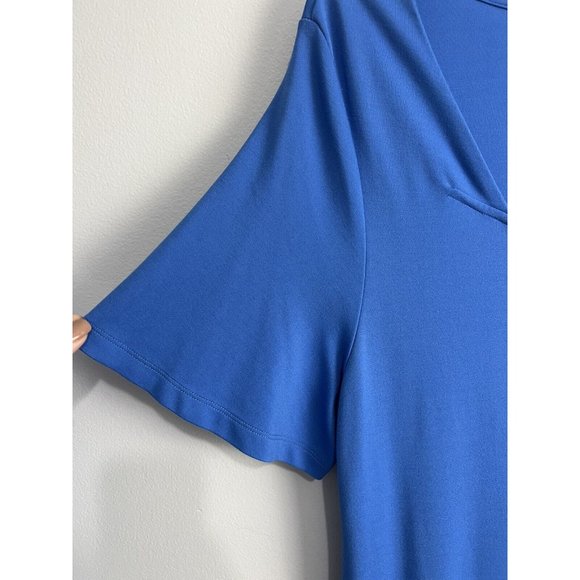 Soft Surroundings Blue Handkerchief Hem Long Midi Dress Large - Picture 4 of 6